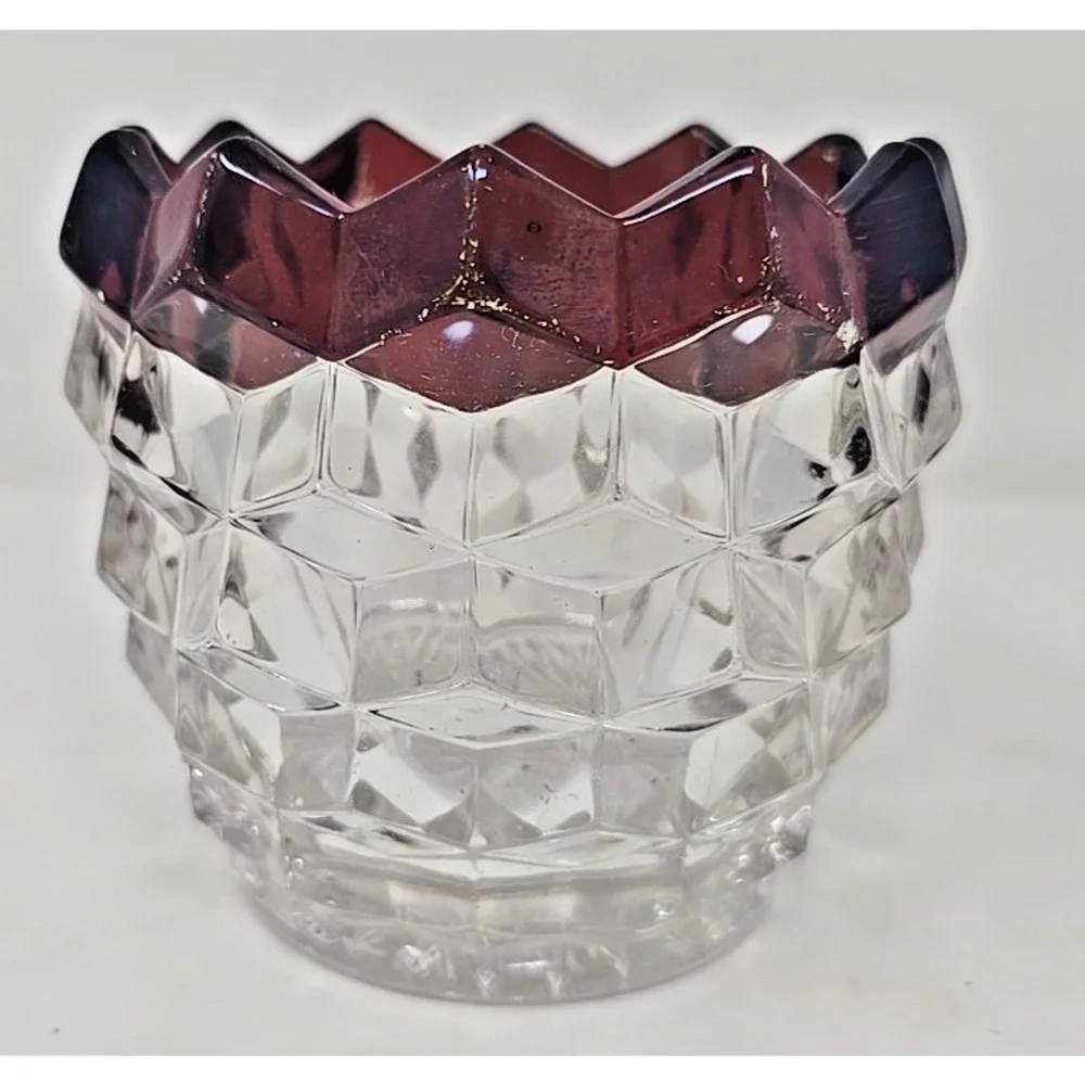 Vtg EAPG Fostoria American No 2056 Pattern Ruby Stained Glass Spooner‎ U174/1
